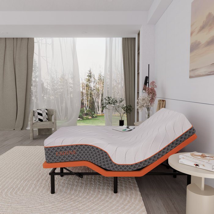 ESHINE Zero Gravity Adjustable Bed with 14" Hybrid Mattress E3000 Series & Reviews Wayfair